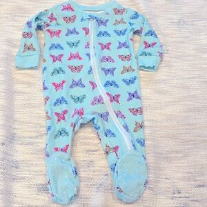 Janie & Jack 3-6 mo butterfly zip footie